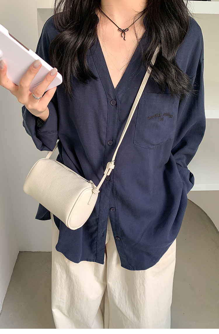 ミニバッグ シンプル筒型ミニショルダーバッグ