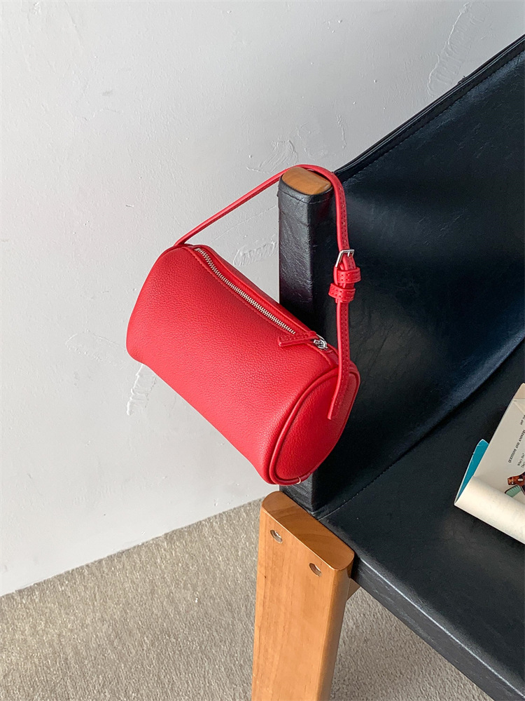 ミニバッグ シンプル筒型ミニショルダーバッグ