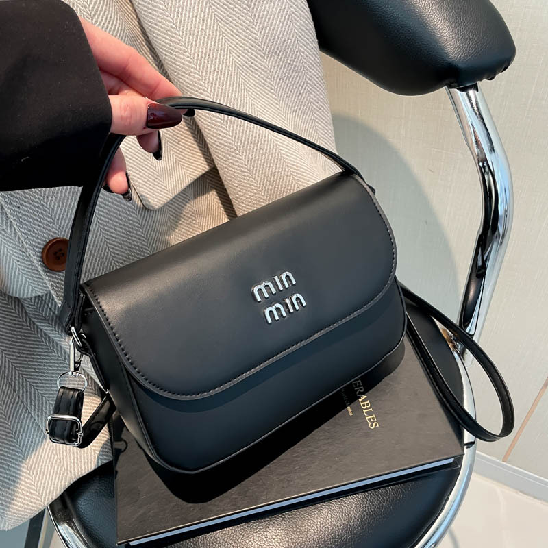 ミニバッグ シンプル上品フラップショルダーバッグ