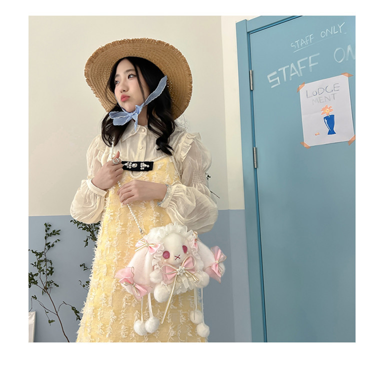 ミニバッグ ふわもこうさぎパールミニバッグ