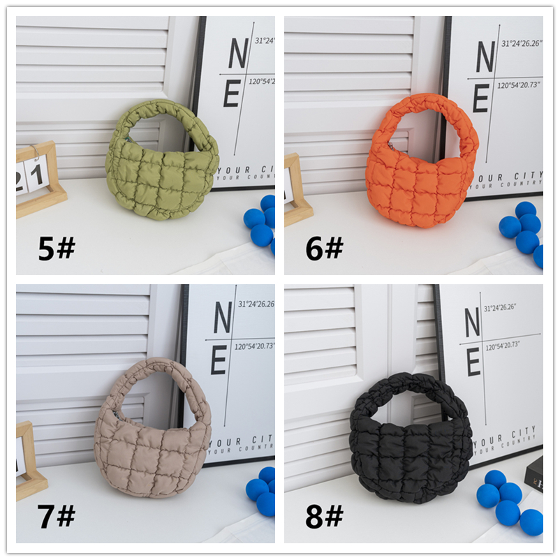 キルティング中綿ぷっくりハンドルミニバッグ