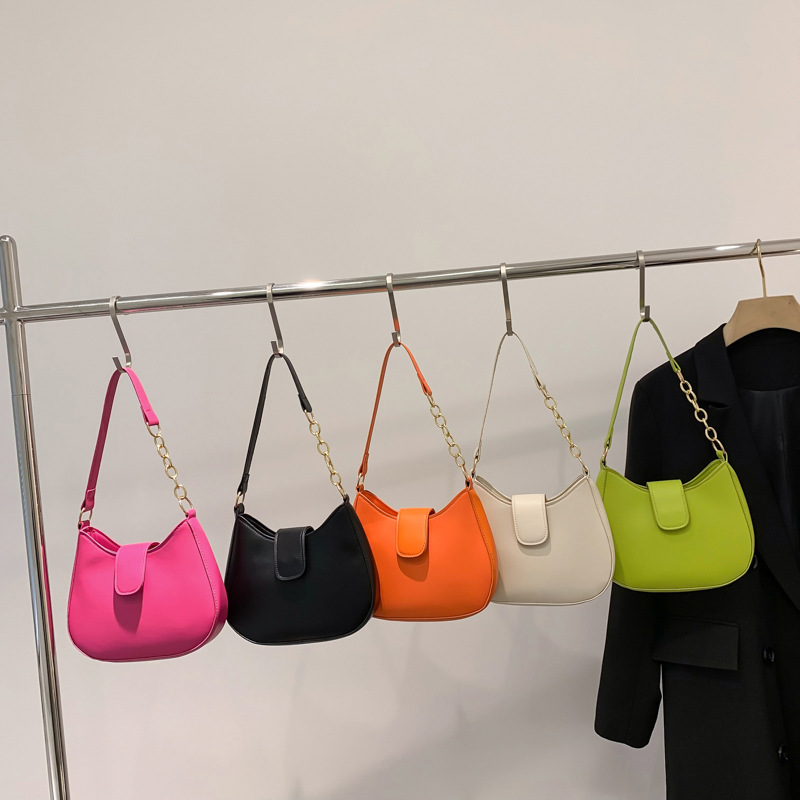 レディース ミニバッグ チェーン付き 脇下バッグ