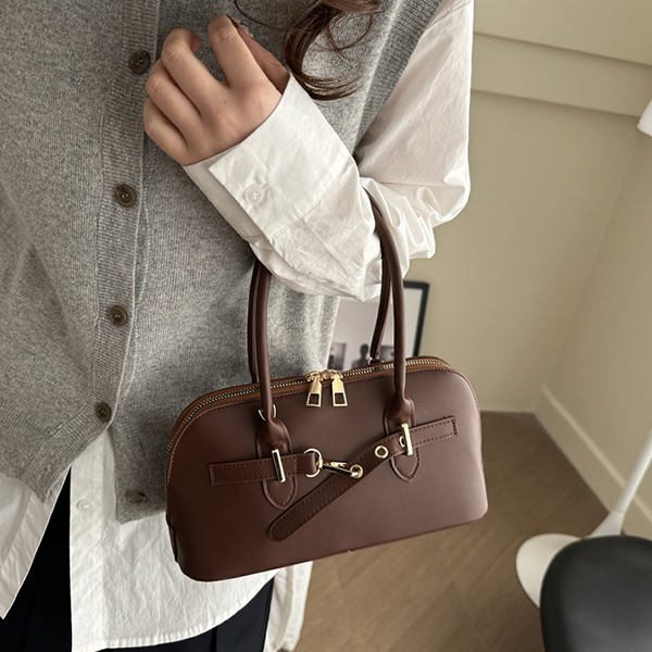 ミニバッグ レディース ミニショルダーバッグ バックル付き レザー調