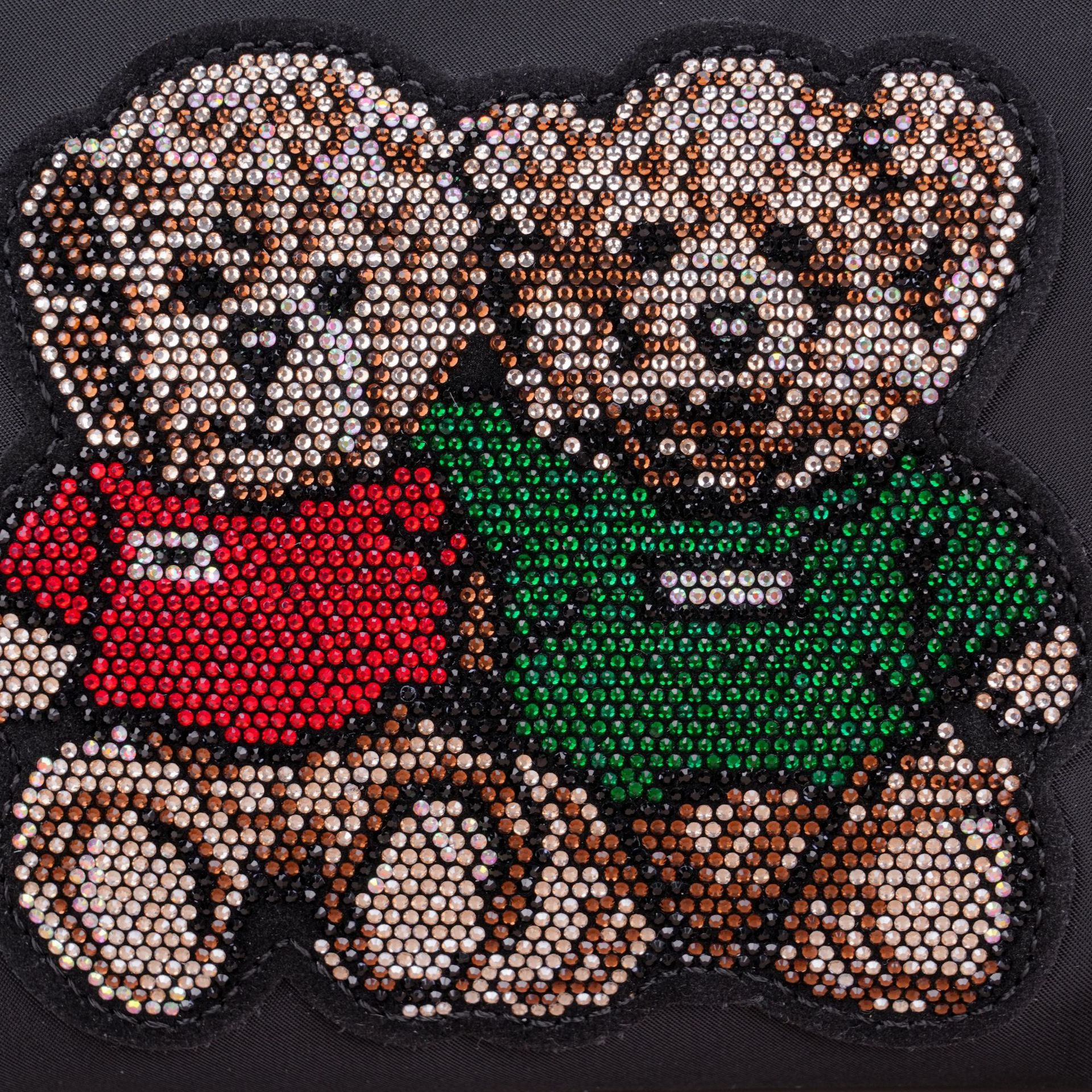 ミニバッグ キラキラくま刺繍 ミニボストンバッグ