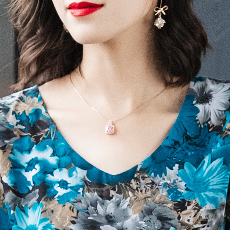 パーティードレス 花柄刺繍パフスリーブ裾広がりワンピース