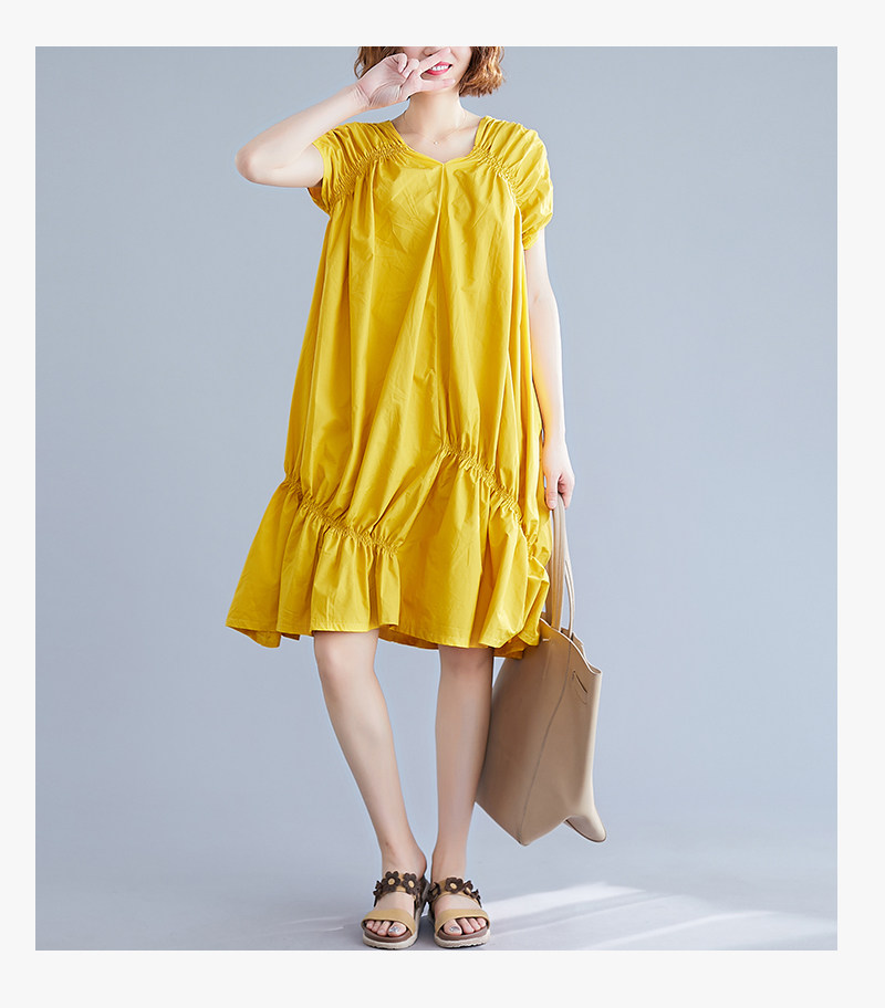 パーティードレス ギャザー切替ティアードフリル袖リボンワンピース