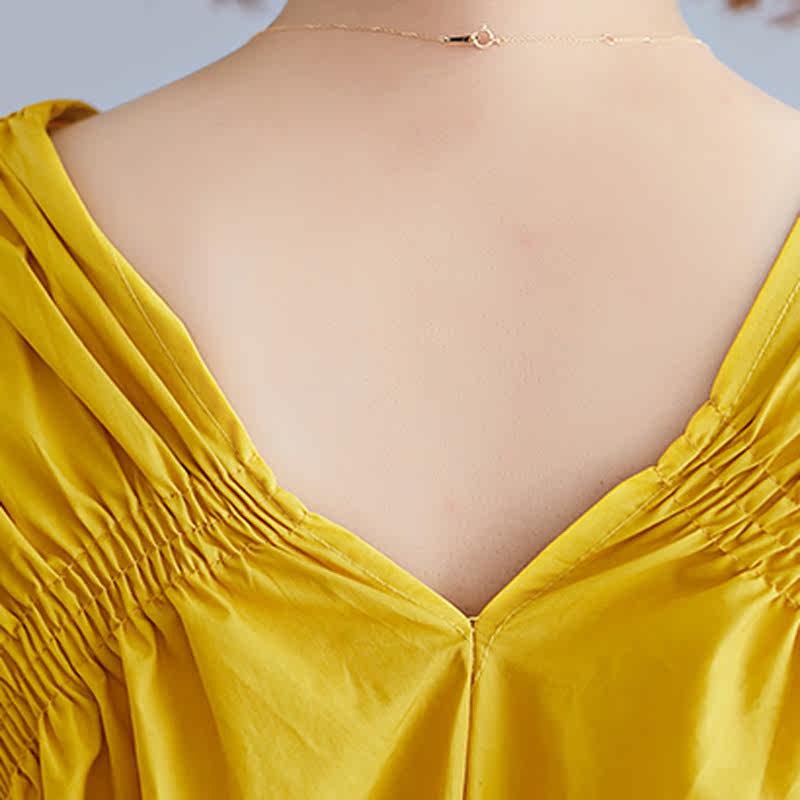 パーティードレス ギャザー切替ティアードフリル袖リボンワンピース