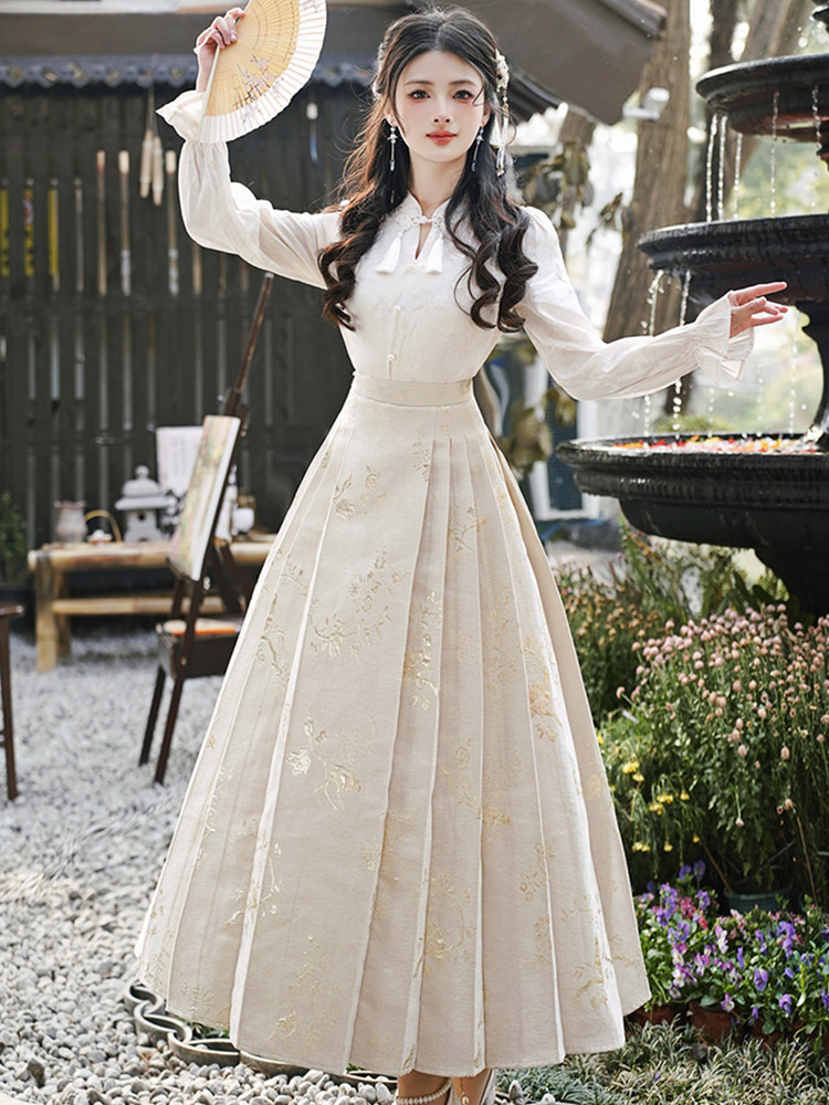 パーティードレス 刺繍入りシアースリーブ上品ロングワンピース