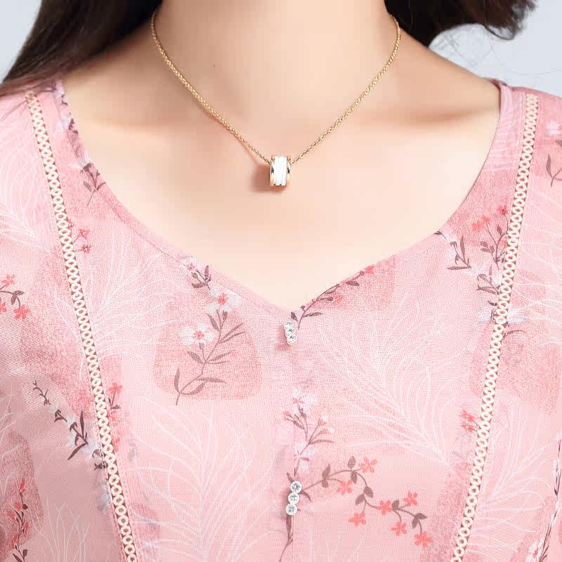 パーティードレス 花柄刺繍レース切替半袖ミモレ丈ワンピース