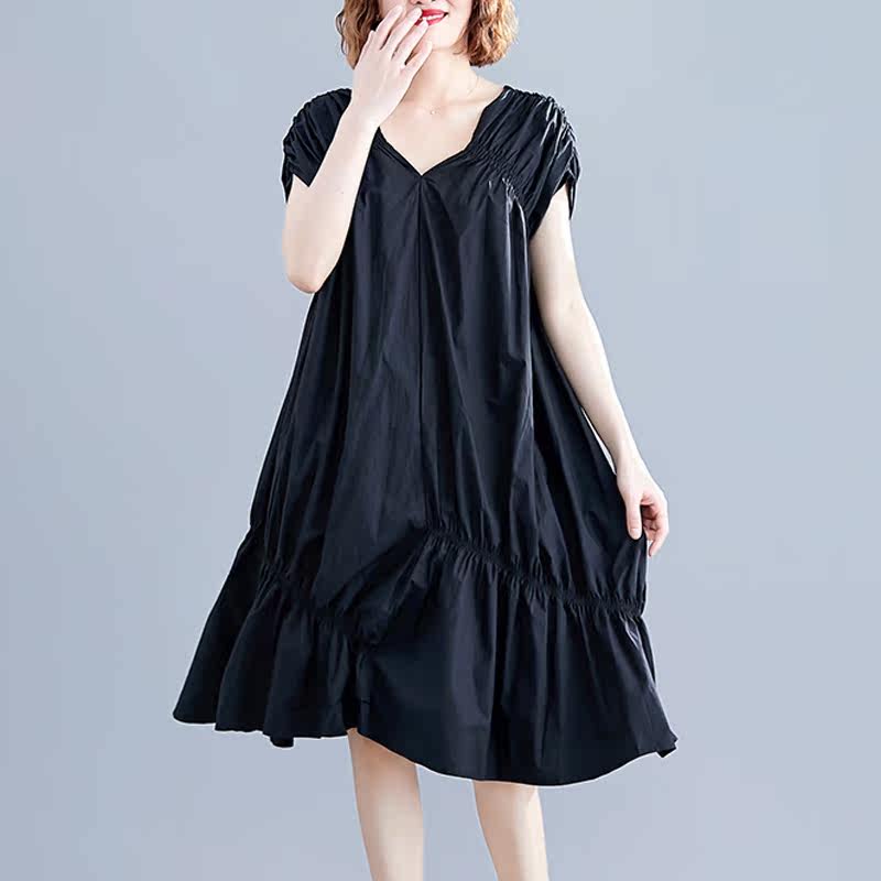 パーティードレス ギャザー切替ティアードフリル袖リボンワンピース