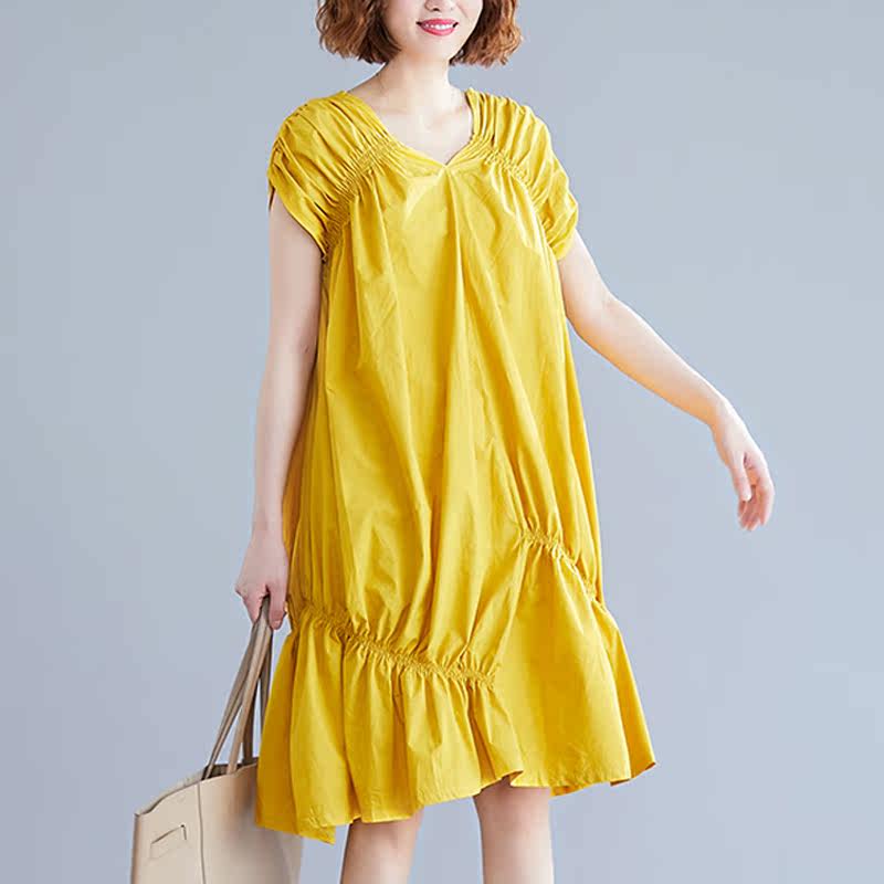 パーティードレス ギャザー切替ティアードフリル袖リボンワンピース