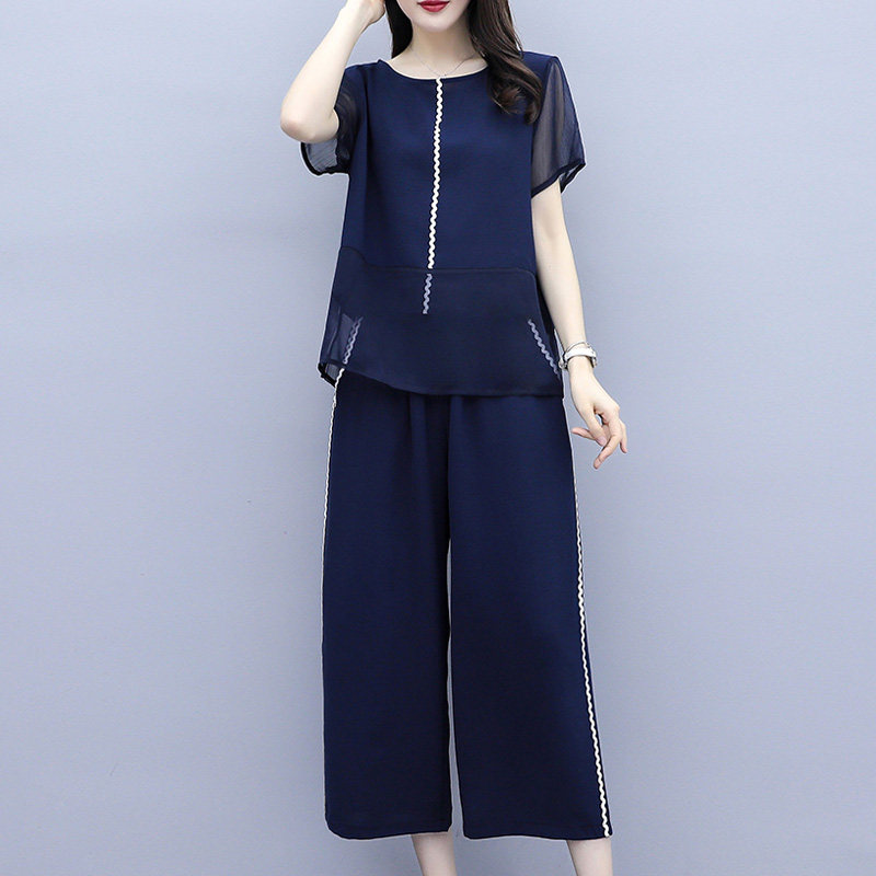 パーティードレス シフォン袖パールライン装飾セットアップ風ワンピース