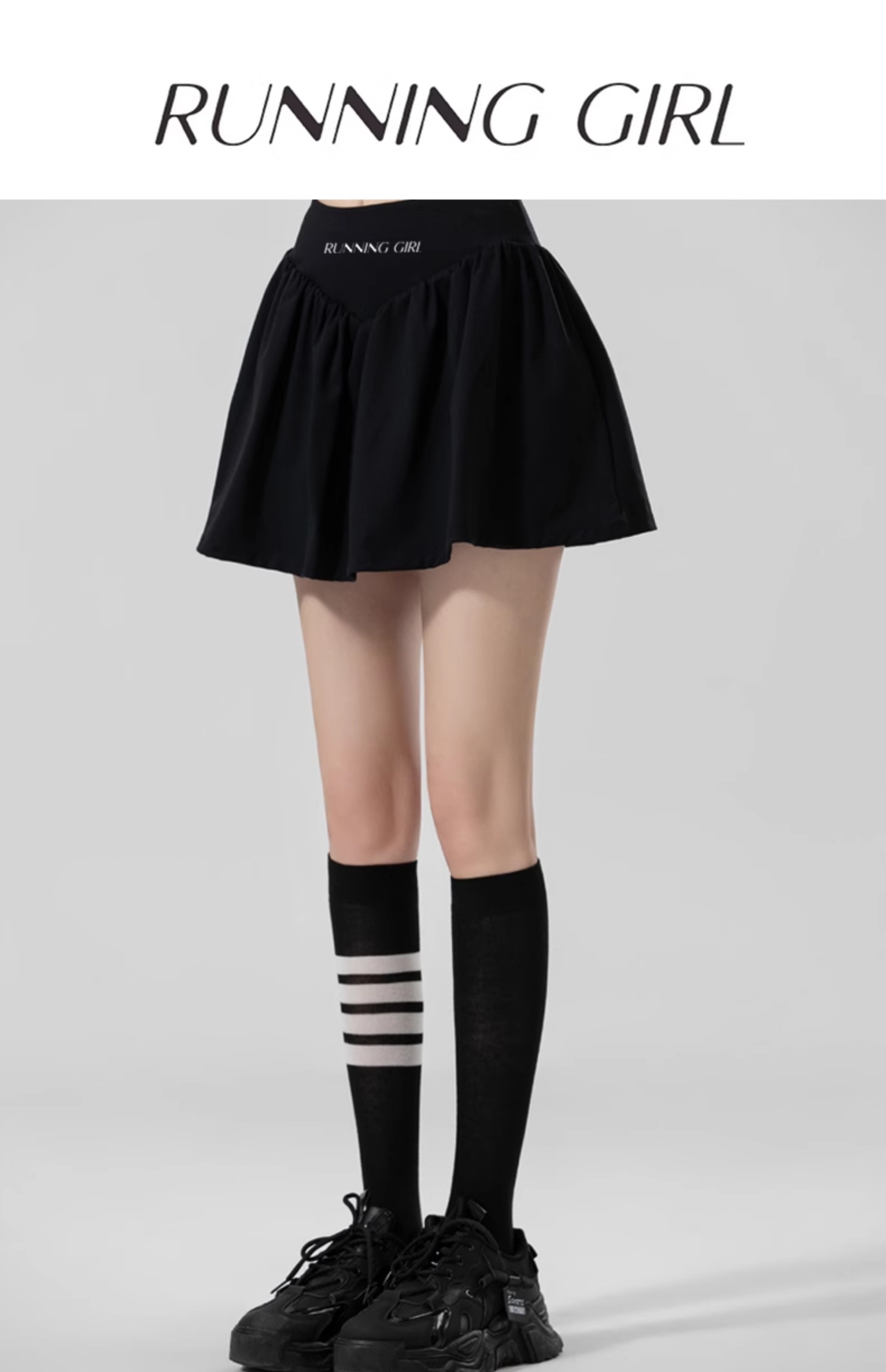 ミニスカート スポーティフレアミニスカート