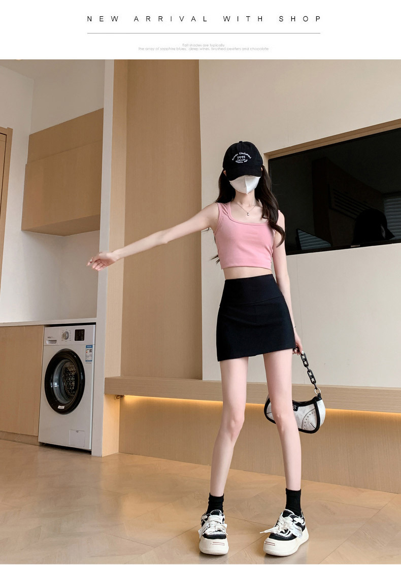 ミニスカート シンプル美脚ミニタイトスカートパンツ