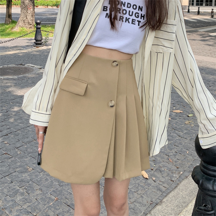 ハイウエストプリーツミニスカート