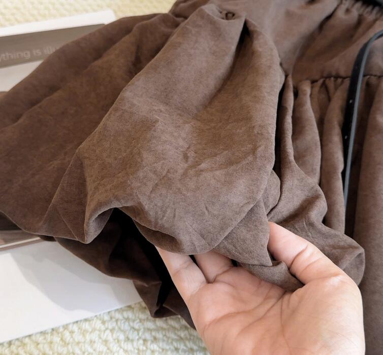 上品バルーンミニスカート ベルト付き二色展開