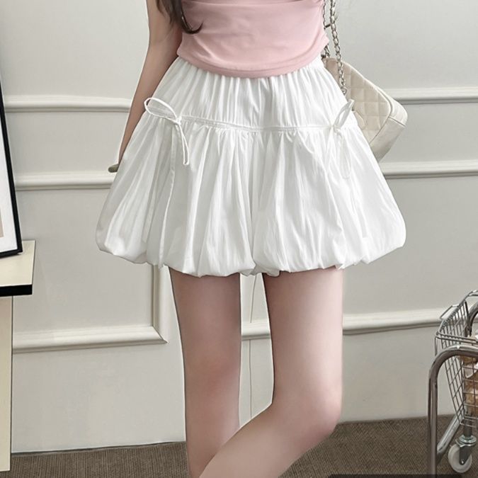 ミニスカート ふんわりパフミニスカート