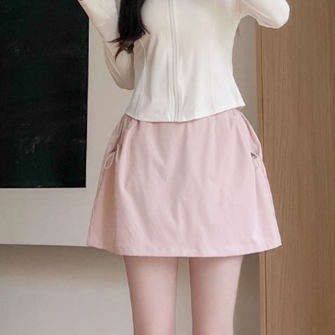 ミニスカート ふんわり広がるリボンフレアミニスカート