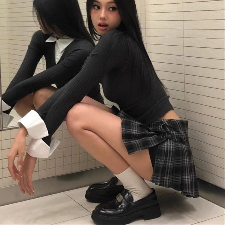 ミニスカート 格子柄プリーツミニスカート