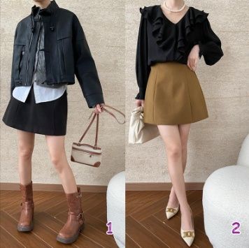 大人可愛いフレアミニスカート