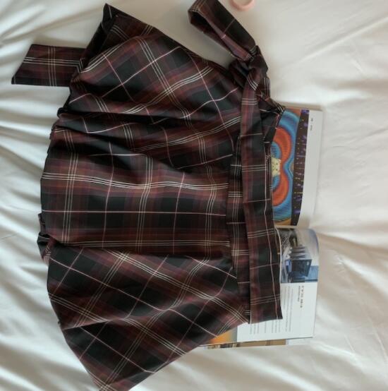 女の子用台形ミニスカート チェック柄