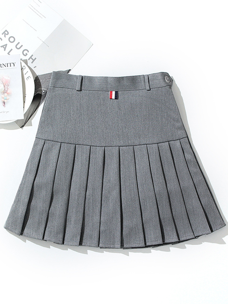 ミニスカート きちんと見せる細プリーツミニスカート