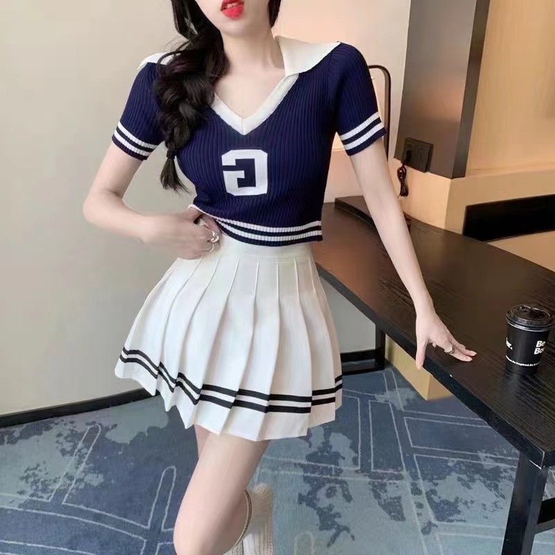 ミニスカート マリンスタイル プリーツミニスカート