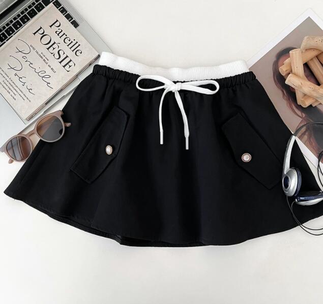 ミニスカート高腰型紐付きポケット付きミニ