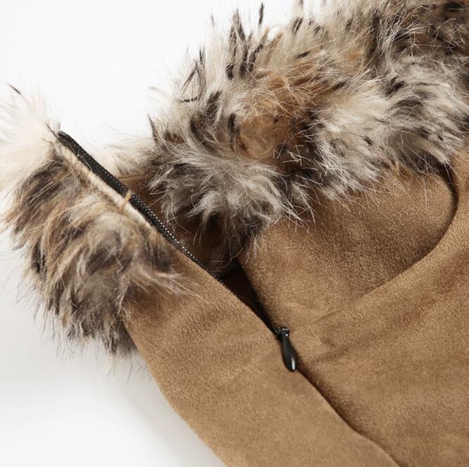 ファー切替タイトミニスカート