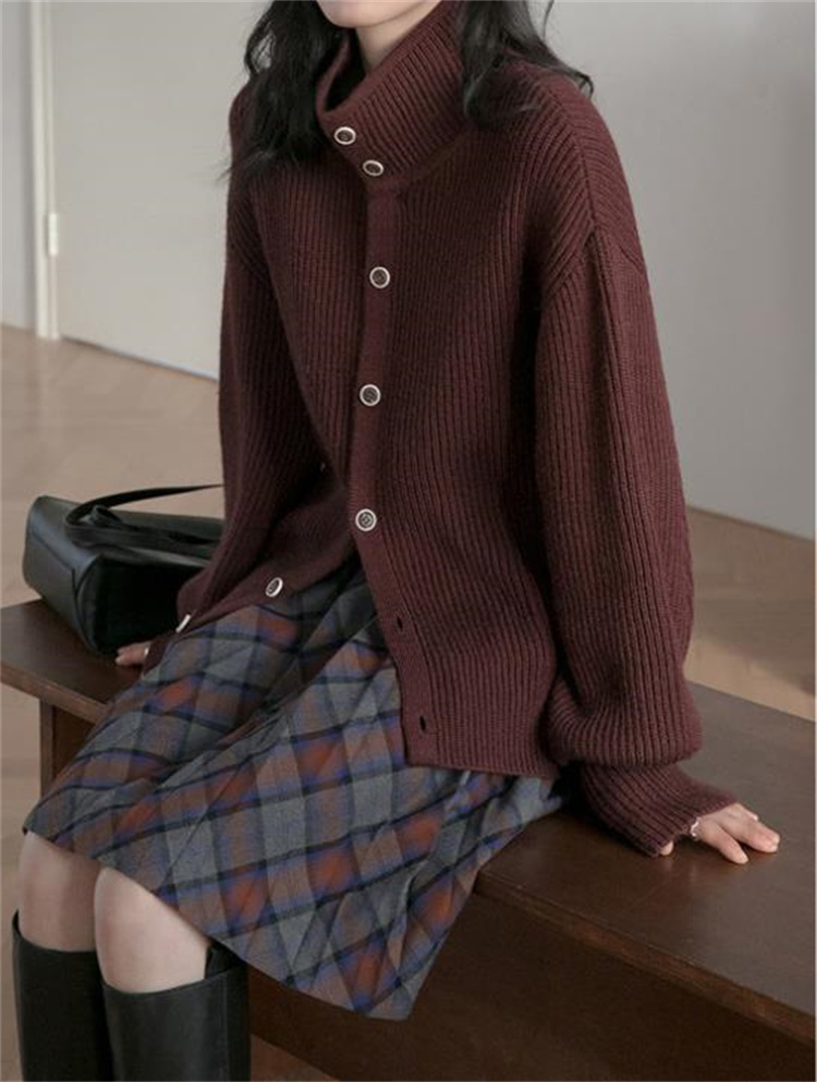 ミニスカー格子縞学院風ハイウエストプリーツミニ