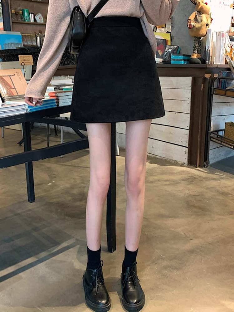 ミニスカート シンプル美脚タイトミニスカート