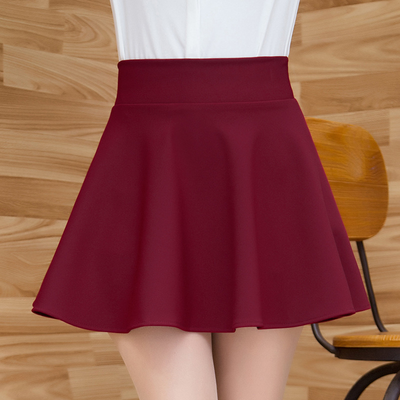 ミニスカート シンプル美脚フレアミニスカート