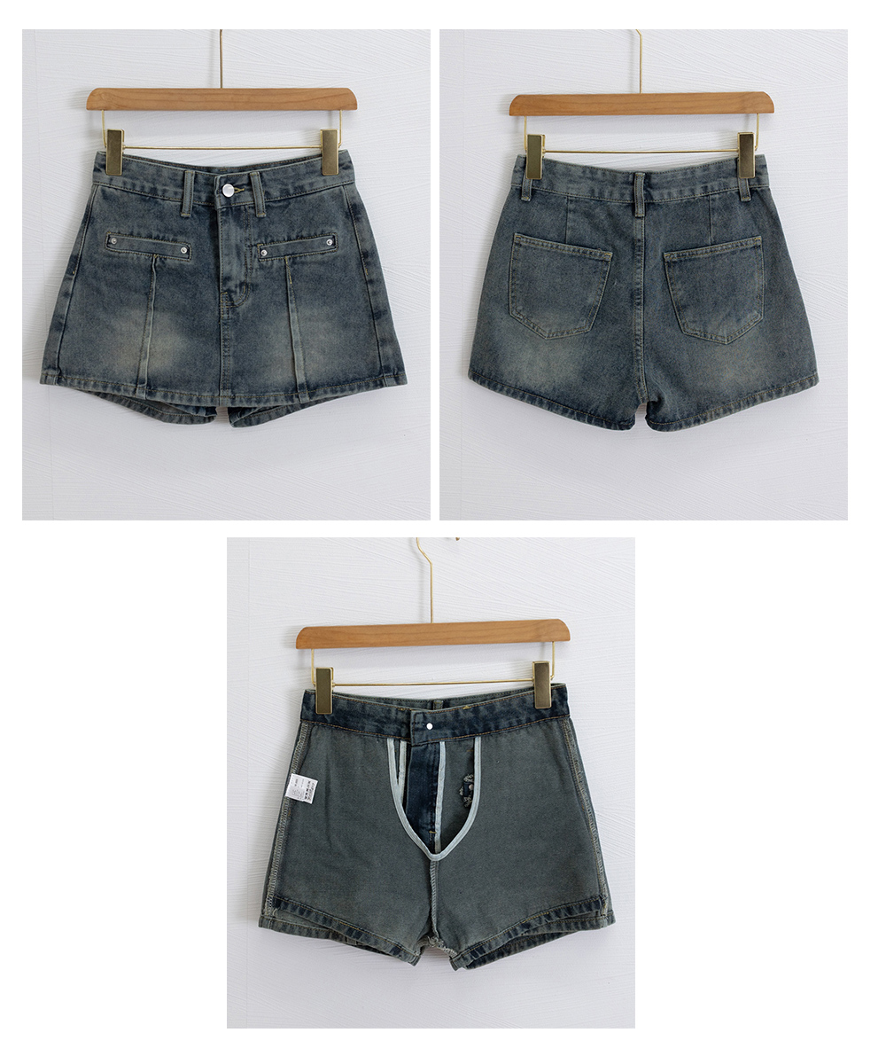 デニム スカパン ハイウエスト ミニスカート 韓国風