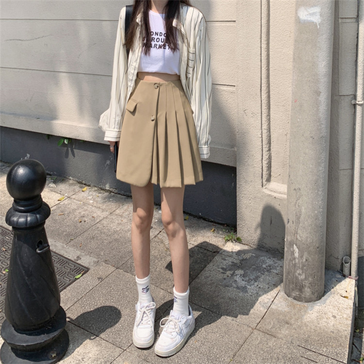 ハイウエストプリーツミニスカート