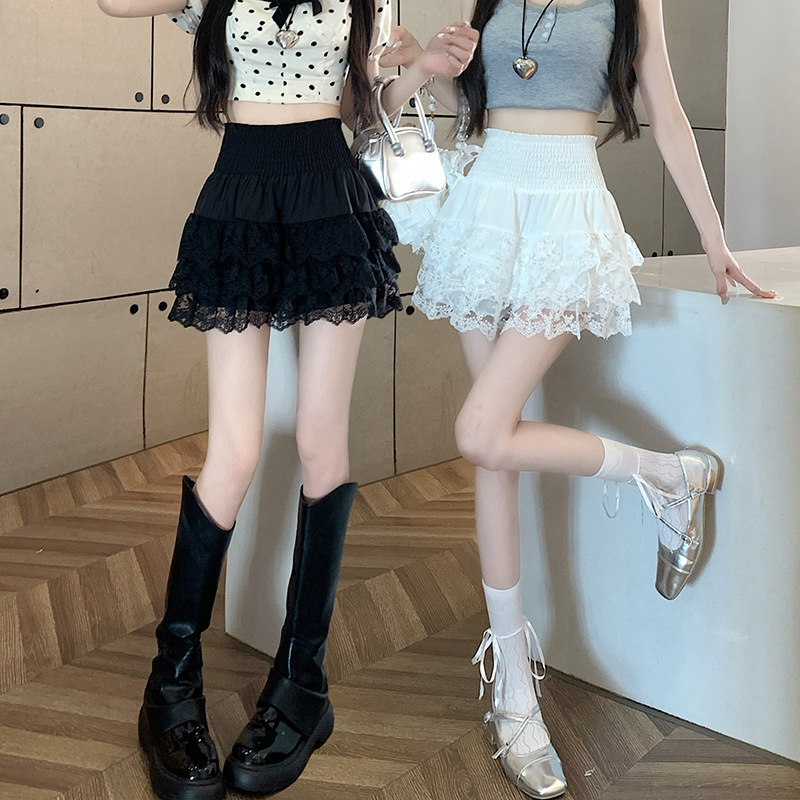 ミニスカート ふんわりチュール重ねミニスカート