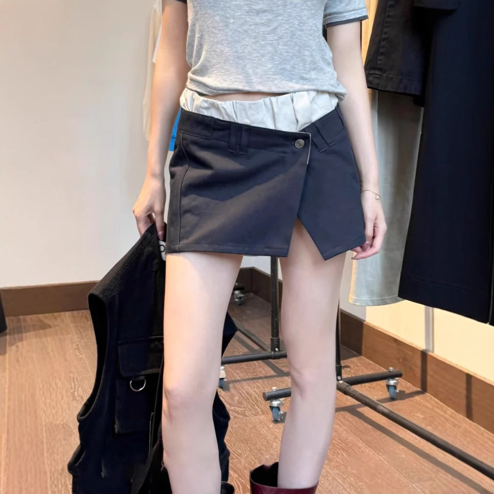 ミニスカート 花柄ラップミニスカート
