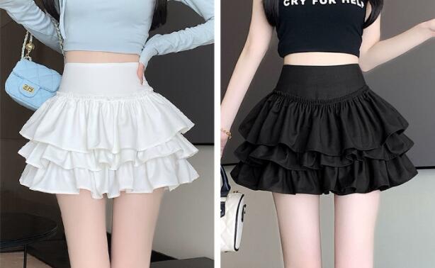 フリル多段ティアードミニスカート