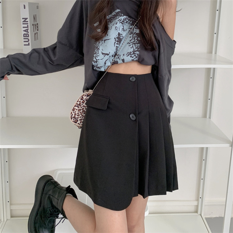 ハイウエストプリーツミニスカート