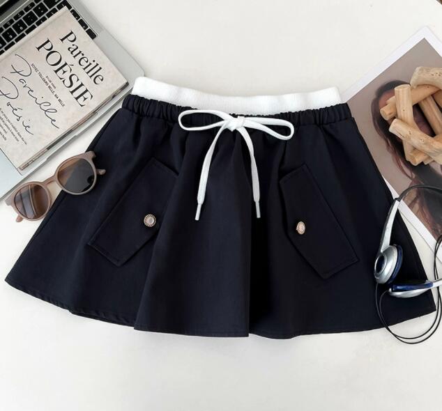 ミニスカート高腰型紐付きポケット付きミニ