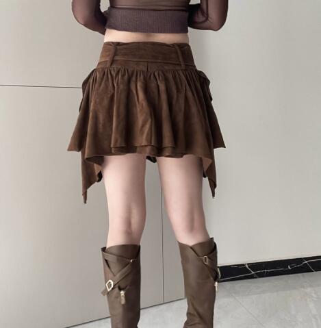 ミニスカート不規則デザイン層重ねミニスカート