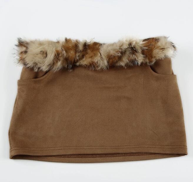 ファー切替タイトミニスカート