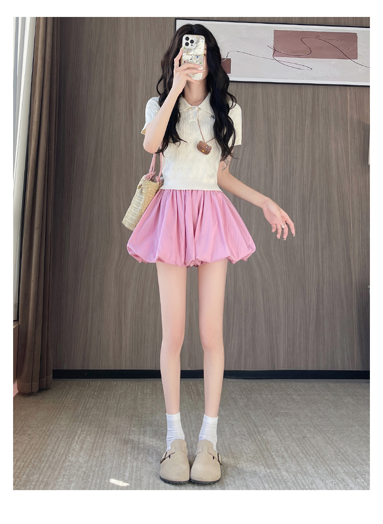ミニスカート ふんわりバルーンミニスカート