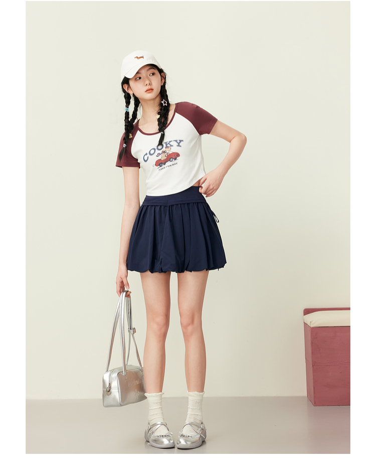 ミニスカート ふんわりバルーンミニスカート