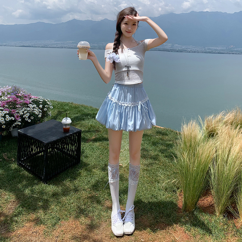 ミニスカート ふんわり爽やか泡立ちミニスカート