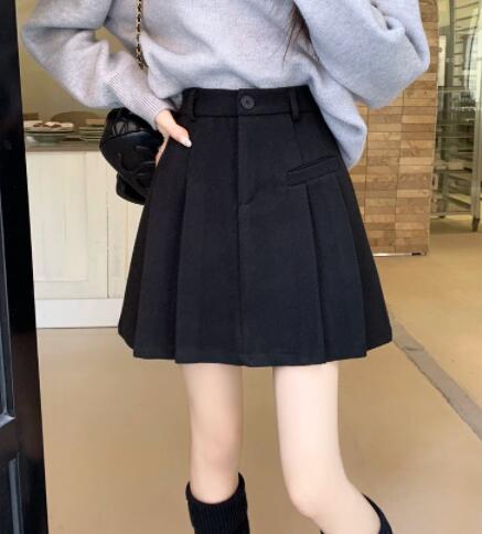 ハイウエストプリーツミニスカート