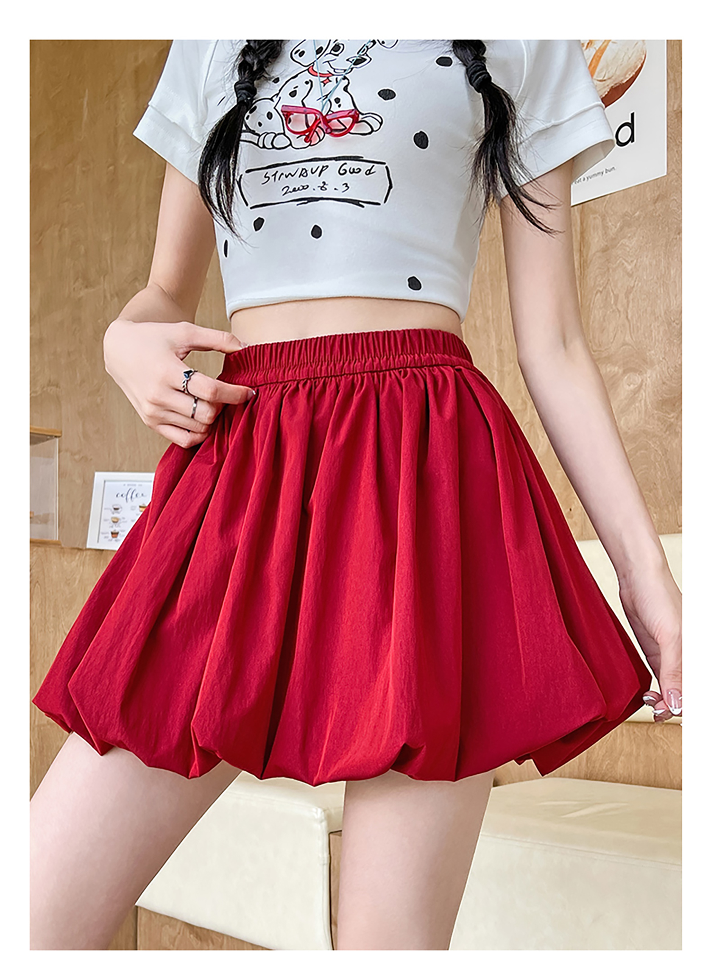 ミニスカート ふんわりパフミニスカート