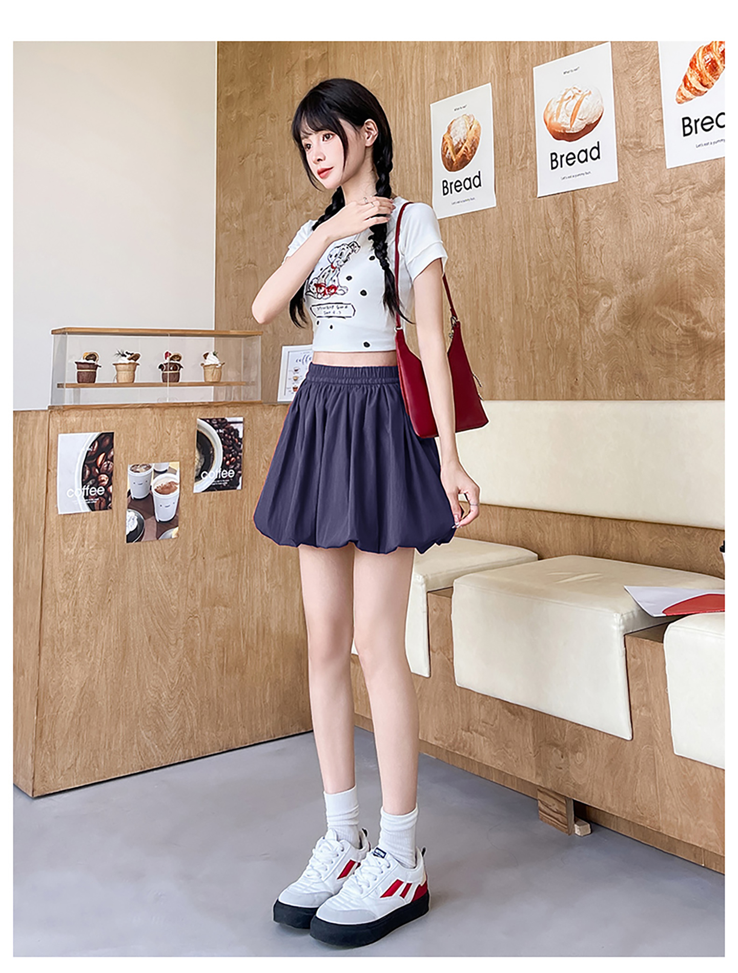 ミニスカート ふんわりパフミニスカート