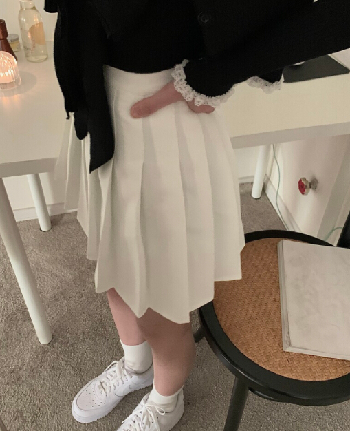 秋冬レディースプリーツミニスカート