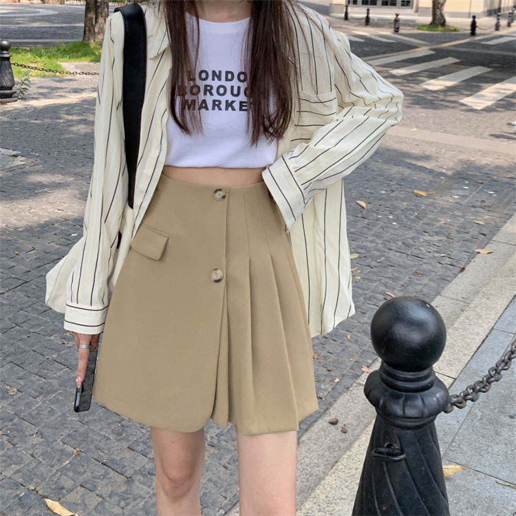 ハイウエストプリーツミニスカート