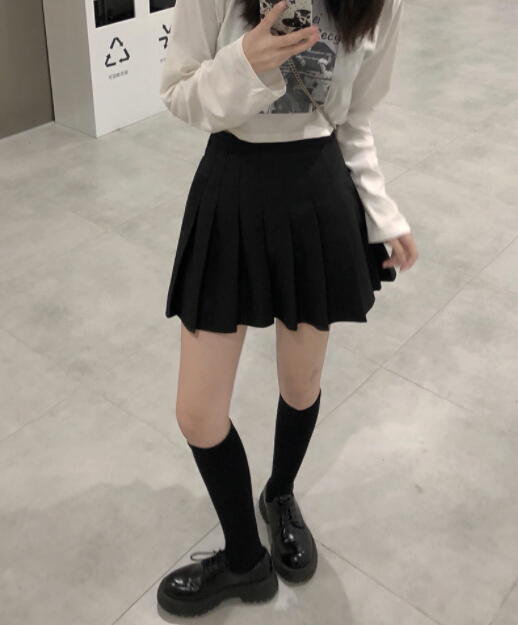秋冬レディースプリーツミニスカート